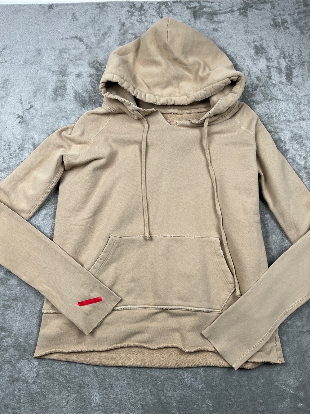 NEW Nili Lotan S 100% Cotton French Terry Tan Hoodie Made in USA FLAW
